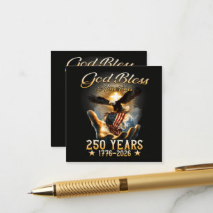 God Bless Amerika 250 Jaar 1776-2026 Informatiekaartje