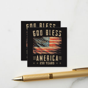 God Bless Amerika 250 Jaar 1776-2026 Informatiekaartje
