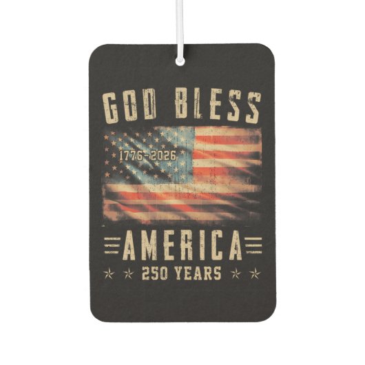 God Bless Amerika 250 Jaar 1776-2026 Luchtverfrisser (Voorkant)