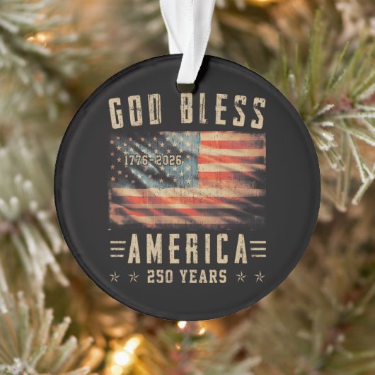 God Bless Amerika 250 Jaar 1776-2026 Ornament (Boom)