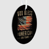 God Bless Amerika 250 Jaar 1776-2026 Ornament (voorkant)