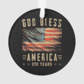 God Bless Amerika 250 Jaar 1776-2026 Ornament (achterkant)