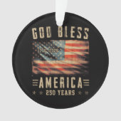 God Bless Amerika 250 Jaar 1776-2026 Ornament (voorkant)
