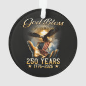 God Bless Amerika 250 Jaar 1776-2026 Ornament (achterkant)