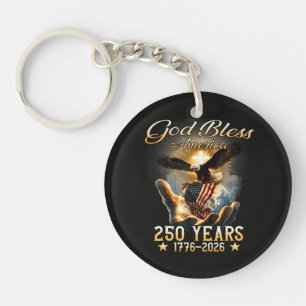 God Bless Amerika 250 Jaar 1776-2026 Sleutelhanger