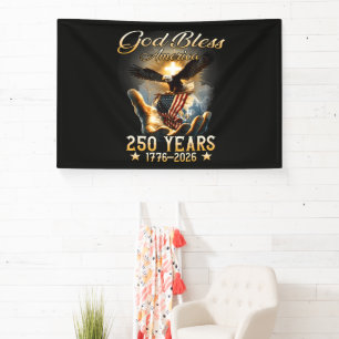 God Bless Amerika 250 Jaar 1776-2026 Spandoek