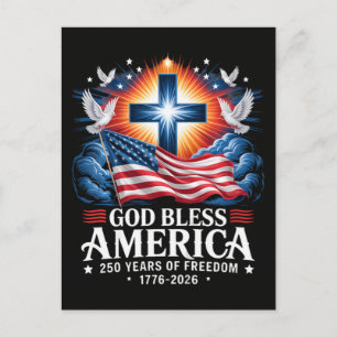 God Bless Amerika 250 Jaar 1776-2026 Uitnodiging Briefkaart