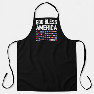 God Bless Amerika Alle Landen Latino Trots I Schort