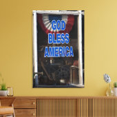 God Bless Amerika Canvas Afdruk (Insitu (Woonkamer))