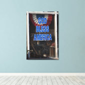 God Bless Amerika Canvas Afdruk (Insitu (Houten vloer))