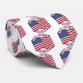 God Bless Amerika met de vlag van de VS Stropdas (Opgerold)
