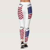 God Bless Amerika Met Vlag Leggings (Achterkant)
