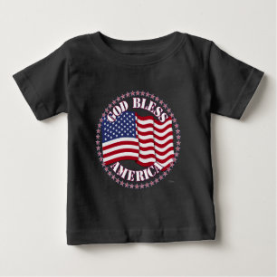 God Bless Amerika Met Vlag Van De VS En 50 Sterren