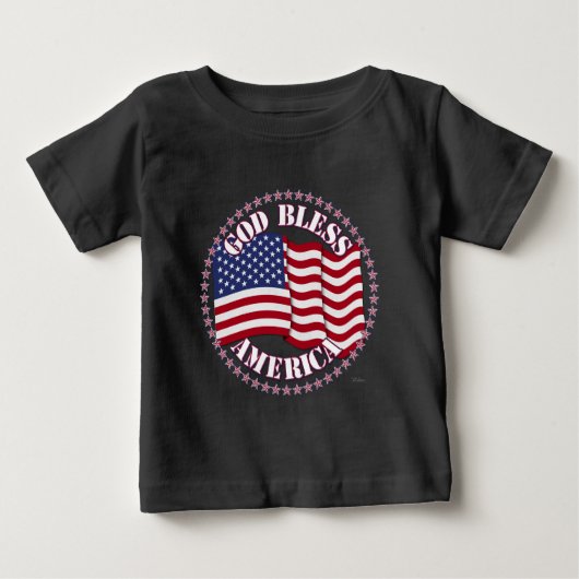 God Bless Amerika Met Vlag Van De VS En 50 Sterren (Voorkant)