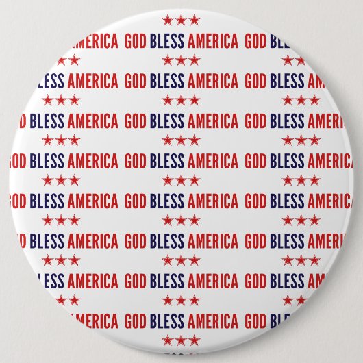 God Bless Amerika Ronde Button 6,0 Cm (Voorkant)
