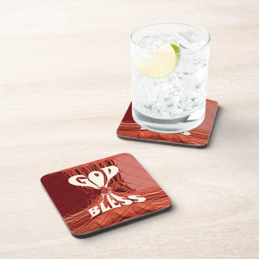 God Bless Art Print Drankjes Onderzetter (Rechterzijde)