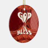 God Bless Art Print Keramisch Ornament (Rechts)