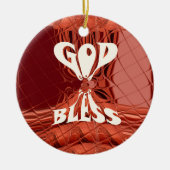 God Bless Art Print Keramisch Ornament (Voorkant)