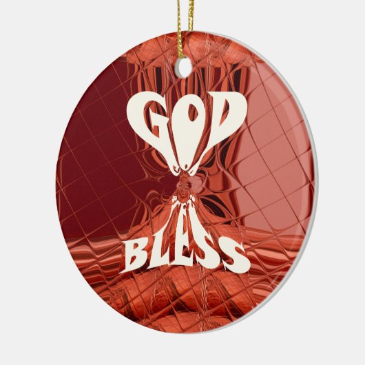 God Bless Art Print Keramisch Ornament (Links)