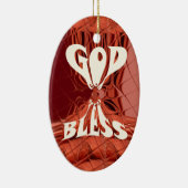 God Bless Art Print Keramisch Ornament (Rechts)
