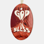 God Bless Art Print Keramisch Ornament (Links)