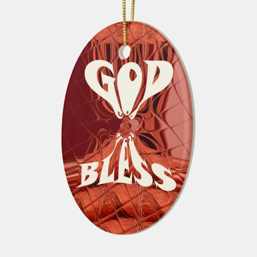 God Bless Art Print Keramisch Ornament (Links)