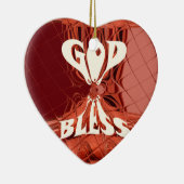 God Bless Art Print Keramisch Ornament (Rechts)