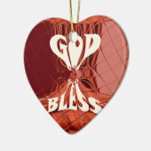 God Bless Art Print Keramisch Ornament (Links)