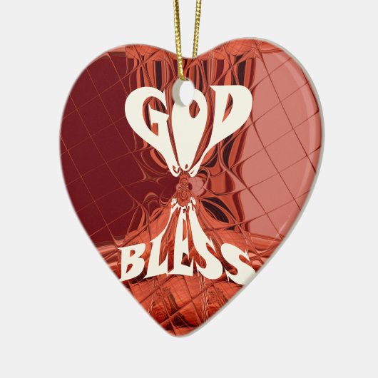 God Bless Art Print Keramisch Ornament (Links)