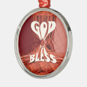 God Bless Art Print Metalen Ornament (Links)