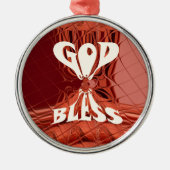 God Bless Art Print Metalen Ornament (Voorkant)