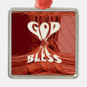 God Bless Art Print Metalen Ornament (Voorkant)