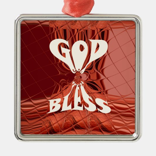 God Bless Art Print Metalen Ornament (Voorkant)