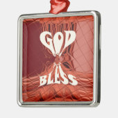 God Bless Art Print Metalen Ornament (Links)