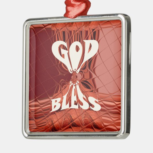God Bless Art Print Metalen Ornament (Links)