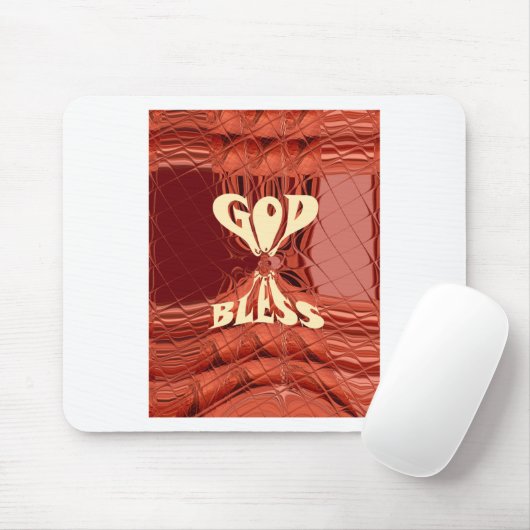 God Bless Art Print Muismat (Met muis)
