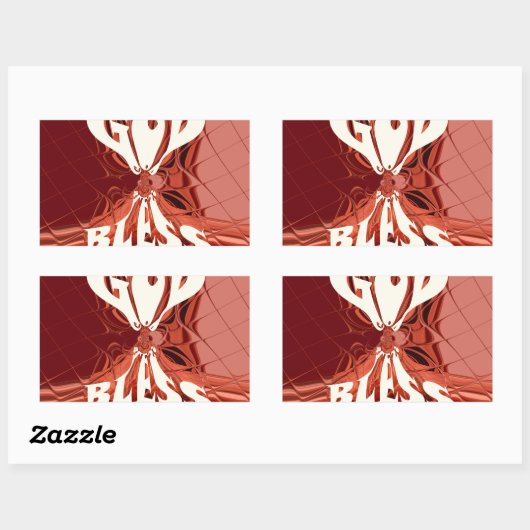 God Bless Art Print Rechthoekige Sticker (Vel)