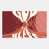 God Bless Art Print Rechthoekige Sticker (Voorkant)
