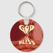 God Bless Art Print Sleutelhanger (Voorkant)