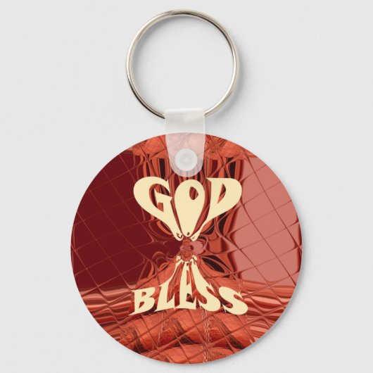 God Bless Art Print Sleutelhanger (Voorkant)