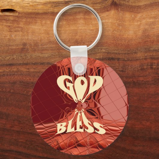 God Bless Art Print Sleutelhanger (Voorkant)