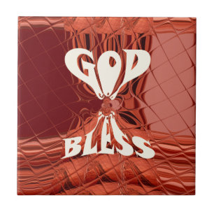 God Bless Art Print Tegeltje