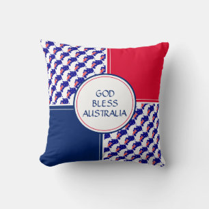 GOD BLESS AUSTRALIË Patriottische Australische vla Kussen