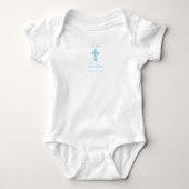 God Bless | Boy Christening Romper (Voorkant)