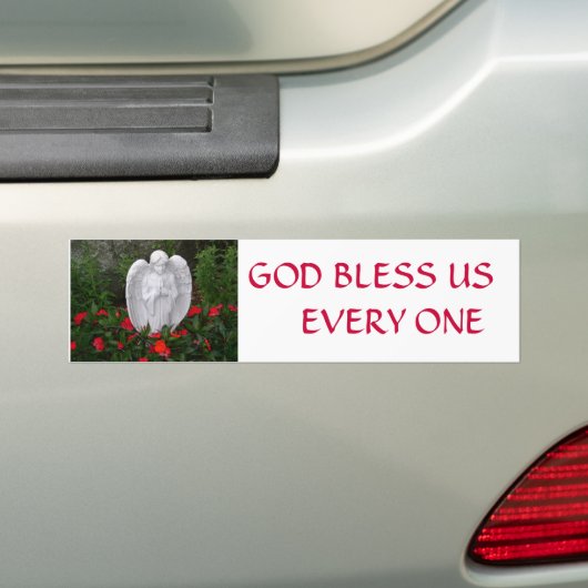 GOD BLESS BUMPERSTICKER (Op auto)