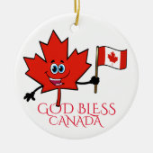 God Bless Canada Ceramic Ornament (Voorkant)