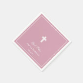 God Bless Cross Meisje Doop Servet (Hoek)