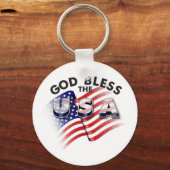 God Bless de Amerikaanse Sleutelhanger (Voorkant)