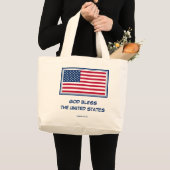 GOD BLESS DE VERENIGDE STATEN | Patriottisch | Ame Grote Tote Bag (Voorkant (product))