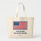 GOD BLESS DE VERENIGDE STATEN | Patriottisch | Ame Grote Tote Bag (Voorkant)